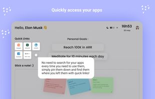 Quick links allow you to switfly acces your favourite websites.