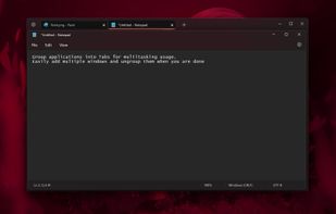organize your workflow by grouping windows into tabs