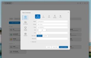 New Connection — 20+ protocols supported