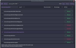 Universal Android Debloater screenshot 1