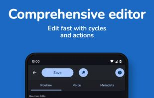 Comprehensive editor - Make quick adjustments and use repeating cycles and actions.