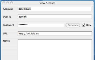Max OS X - Account Details