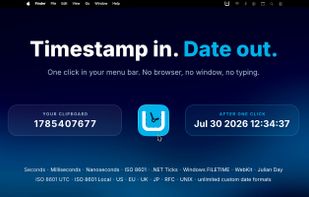 Convert timestamps & dates in many formats with nanoseconds precision