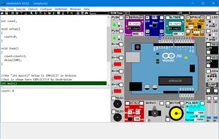 The main window of the simulator.