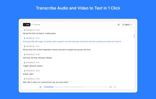 Transcribe Audio and Video to Accurate Text