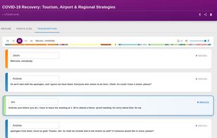 Check the transcription of the meeting