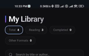 Read on your phone without installing anything.
The FastAPI backend hosts a fully responsive mobile UI over your local Wi-Fi. Scan the QR code and your entire library opens on your phone or tablet instantly — no app store, no pairing, no setup.
