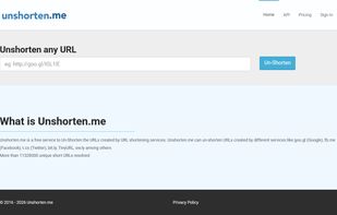 unshorten.me screenshot 1