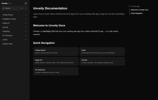 Full developer docs — setup, the native JavaScript bridge API, security, and publishing — in English, Korean, and Japanese.