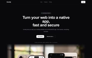Turn your existing web app into native iOS and Android apps — one SDK, one license.