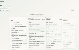Browse records as readable cards, including nested values and structured fields.