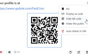 Display post as links with QR code