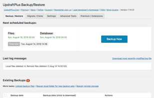 UpdraftPlus screenshot 1