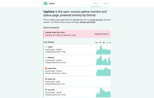 Upptime screenshot 1