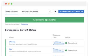 A Public Status Page conveys information on scheduled maintenance, downtime events, and general system uptime to your site or service users.
