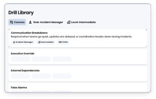 Step 1: Select an incident drill