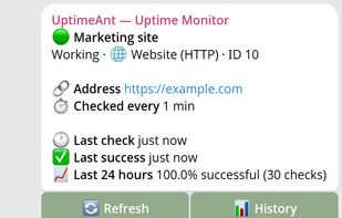 UptimeAnt — Uptime Monitor screenshot 1