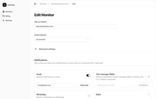 Uptimely.cloud screenshot 2