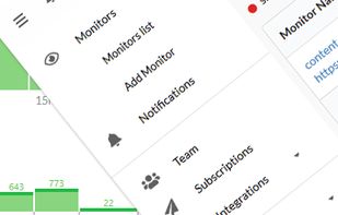 Simple and lightweight interface. Fast and simple configuration of the monitors, notification methods, team, subscriptions, API/webhooks