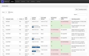 UrBackup screenshot 1