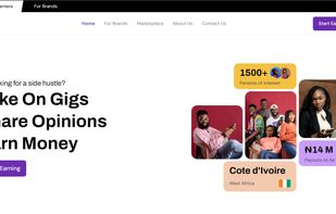 Website landing page