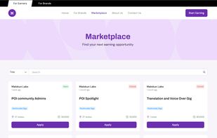 This is the marketplace of the platform. Earners can search for the latest gigs and apply for them easily.