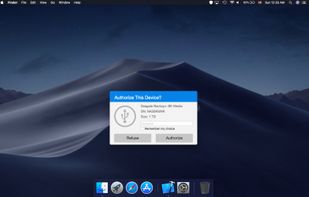 Prompt to Allow or Deny a USB device access to the machine.