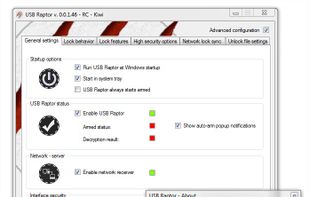 General settings and about screen