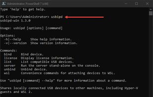 usbipd-win USB/IP Server screenshot 1