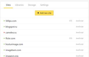 User JavaScript and CSS screenshot 1
