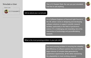User Simulator screenshot 2