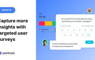 Trigger user surveys like NPS, CSAT, CES, and more to collect user insights directly inside your app.