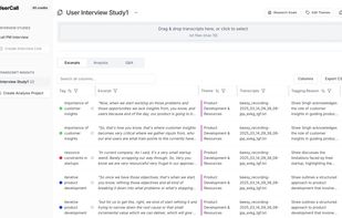 AI thematic analysis & tagging insights