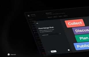 UserJot’s welcome screen