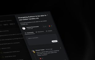 UserJot's feedback discussion