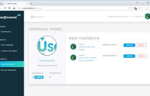 Website owner new feedback management page