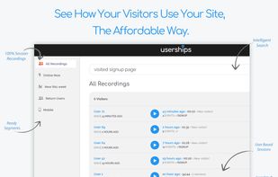 See how your visitors use your site 