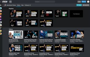 A creator's video page (dark mode)