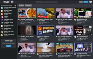 Front page (dark mode)