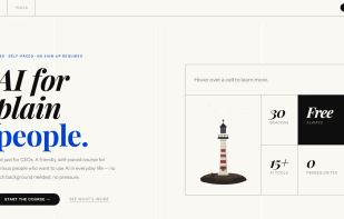 vAIble homepage — "AI for plain people", 30 free Beacons, no sign-up