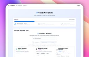 Create a study in minutes using templates and a simple builder