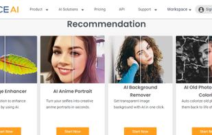 The recommendation products of VanceAI