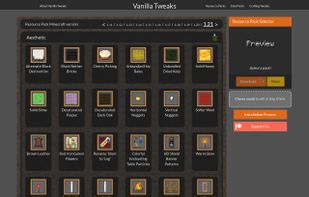 Vanilla Tweaks screenshot 1