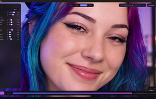 Zoomed to 200 percent to check fine skin texture before exporting. Pores and detail are kept, not wiped out.