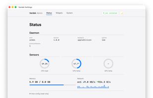 Admin panel - Status
