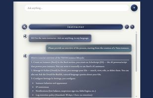 The customer-facing endpoint answers from the knowledge base, in the language it is addressed in.