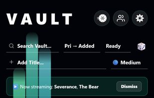 Vault: Media Tracker screenshot 1
