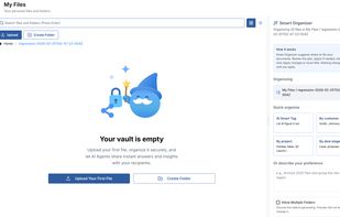 Upload files and click to organize them