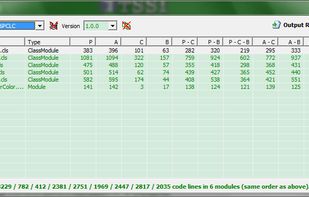 VB 6 Pure Code Lines Calculator screenshot 1