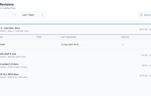 File versioning & revisions - vBoxxCloud